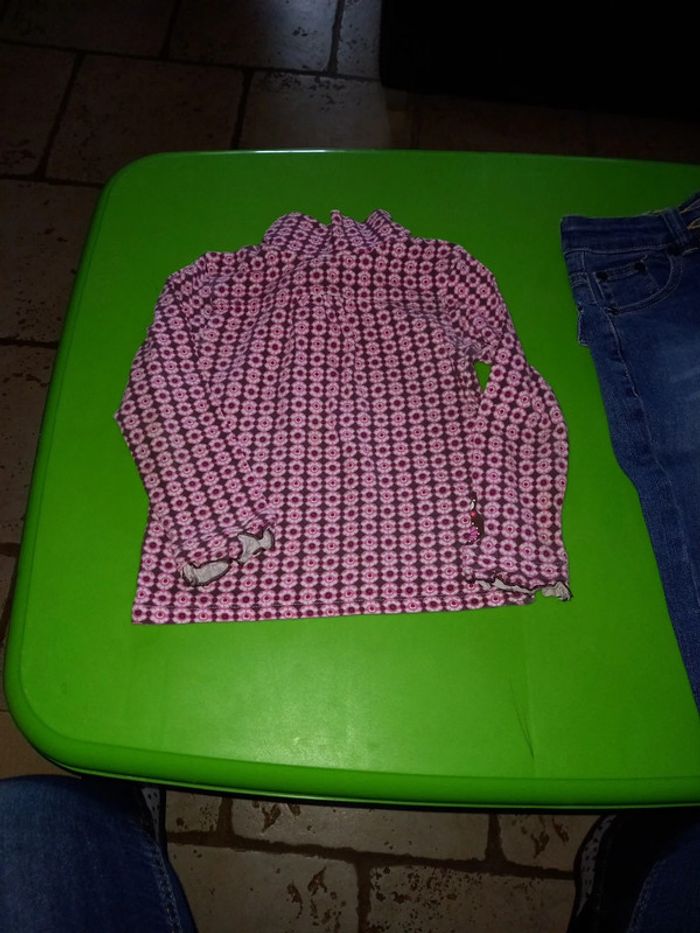 Tee shirt manche longue col roulé 24 mois