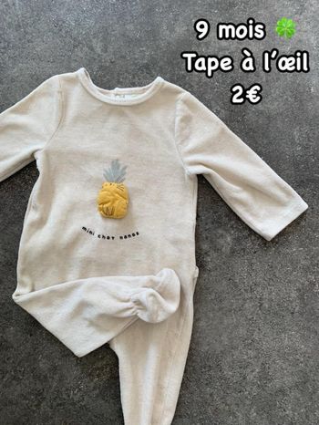 Pyjama 🍀 9 mois 🍀 Tape à l’œil