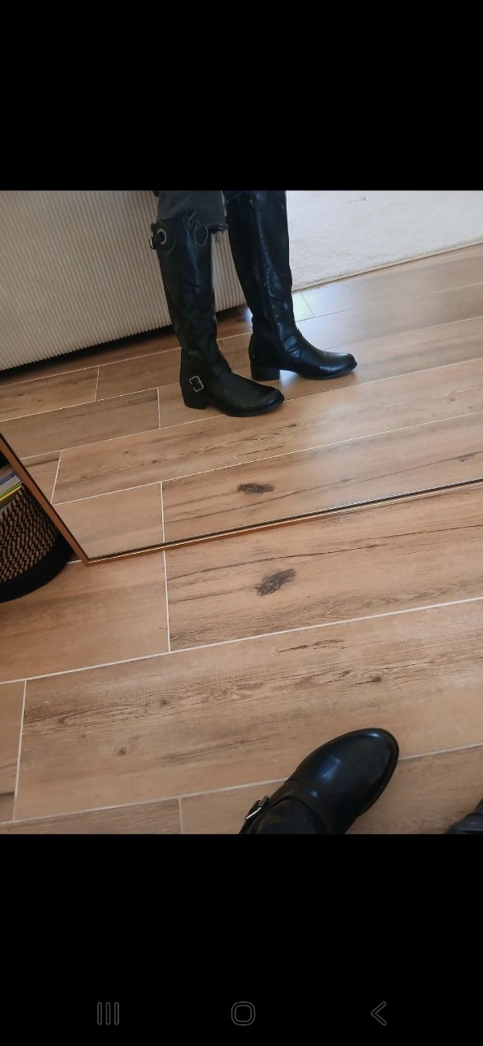 Longues  bottes noires T 38.neuves.cavalieres. - photo numéro 10