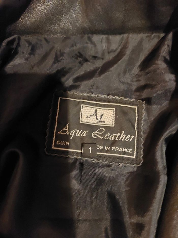 Veste en cuir oversize vintage - photo numéro 4