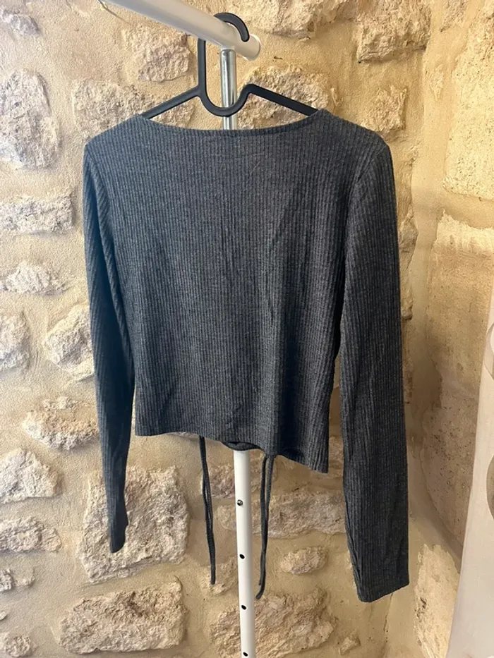 Haut manche longue gris pimkie - photo numéro 4