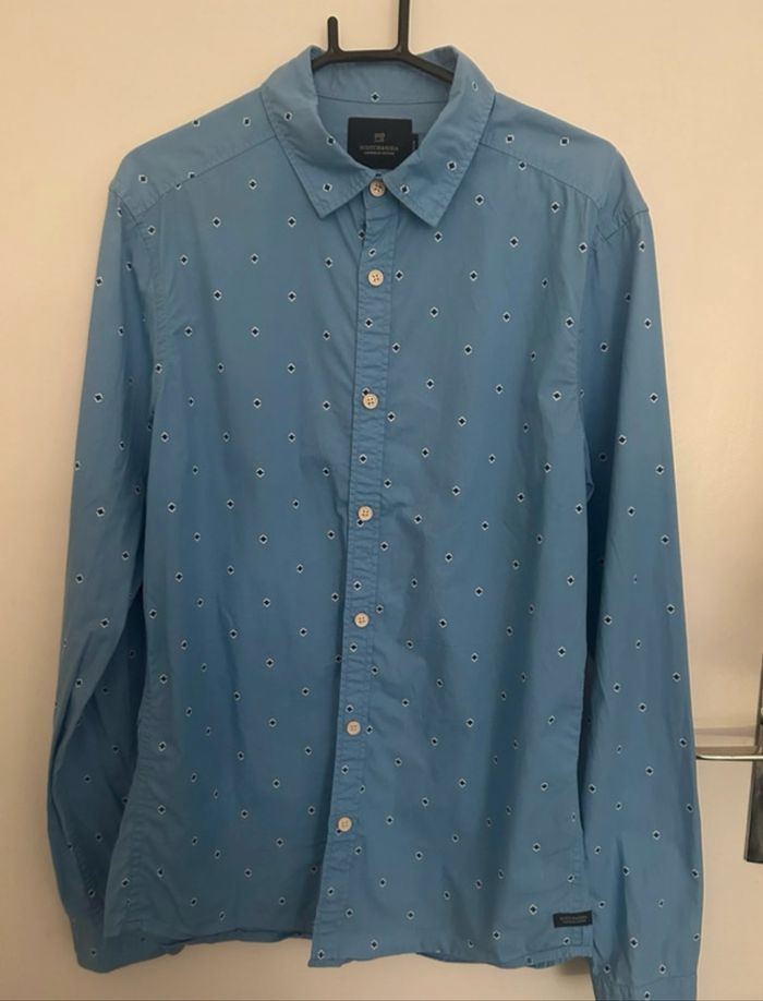 Chemise Homme Scotch & soda Taille S bleu - photo numéro 2