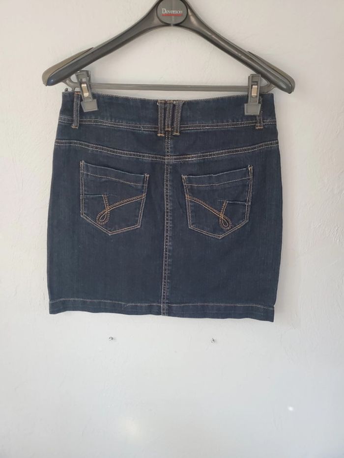 Jupe courte en Jeans bleu foncé - photo numéro 2