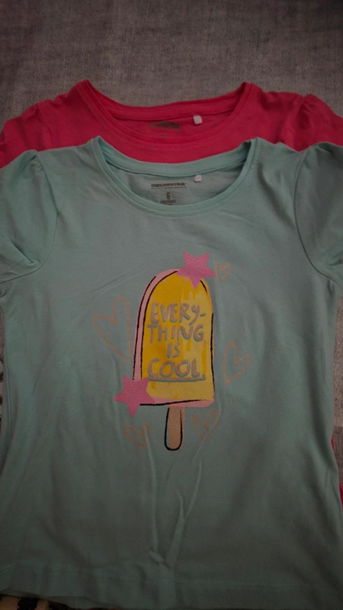 2 tee shirts orchestra 6 ans