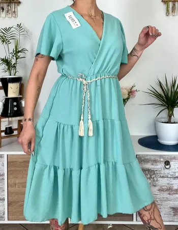SOLDE Robe bohème fluide légère taille élastique taille unique - Italy moda - neuf