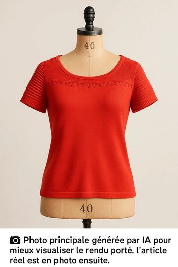 Blouse maille manches courtes Naf Naf T40