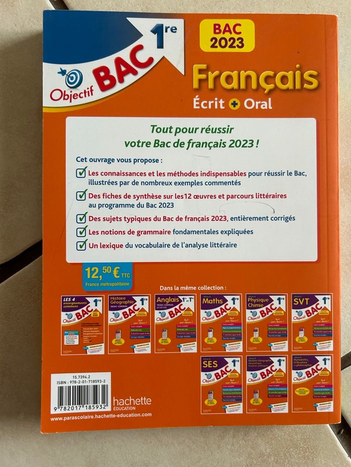 Livre prépa bac de Français - photo numéro 1