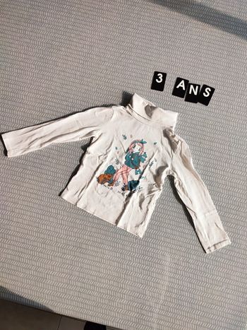 T-shirt sous-pull col roulé fille - Inextenso - 3 ans