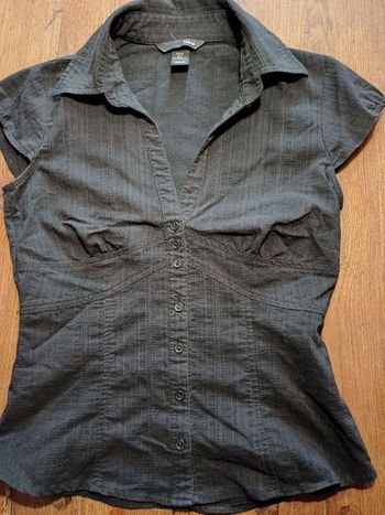 Chemise noire manche courte