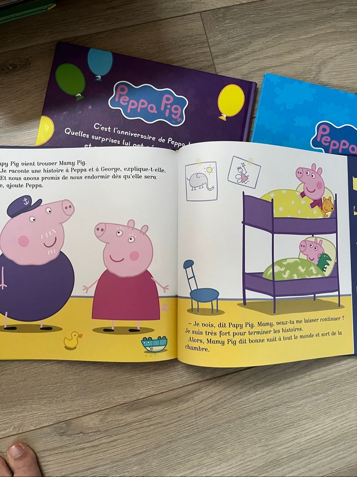 3 grands albums peppa pig, joyeux anniversaire peppa, bonne nuit, flaque de boue - photo numéro 3