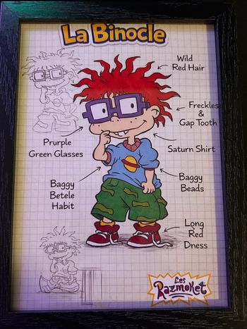 La Binocle – Chuckie Finster | Les Razmoket | Illustration style croquis | Cadre 13×18 cm