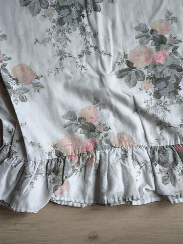Lot de taies de traversins vintage motif floral - photo numéro 4