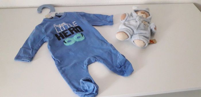 Pyjama léger en coton garçon 1 mois - photo numéro 2