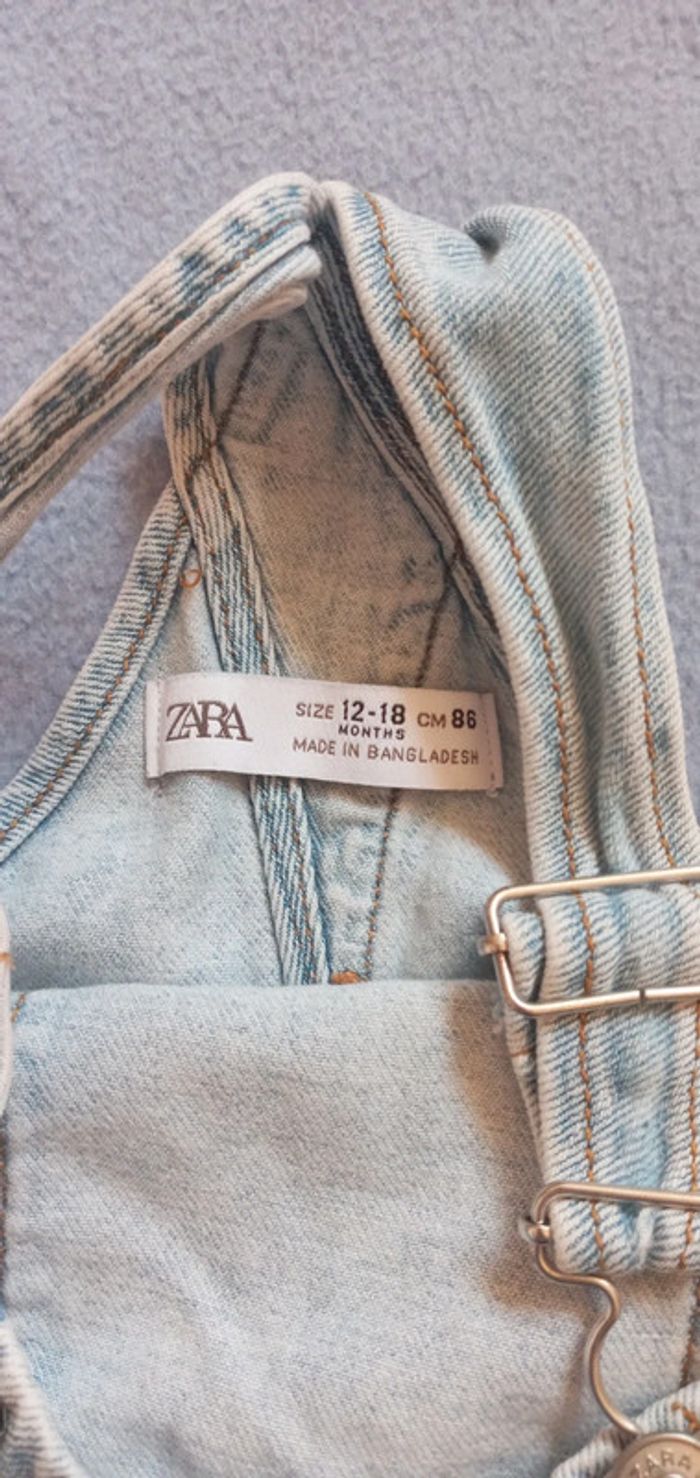 Salopette short Zara taille 12-18 mois 86cm - photo numéro 2