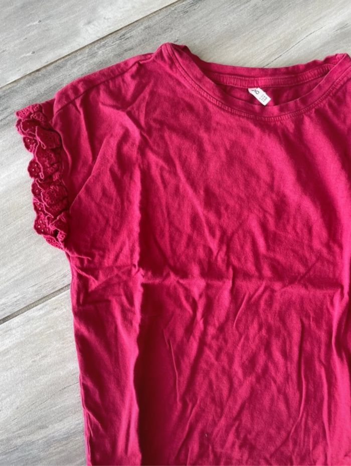Tee-Shirt fille T 9-10 ans Only rouge bordeaux - photo numéro 5