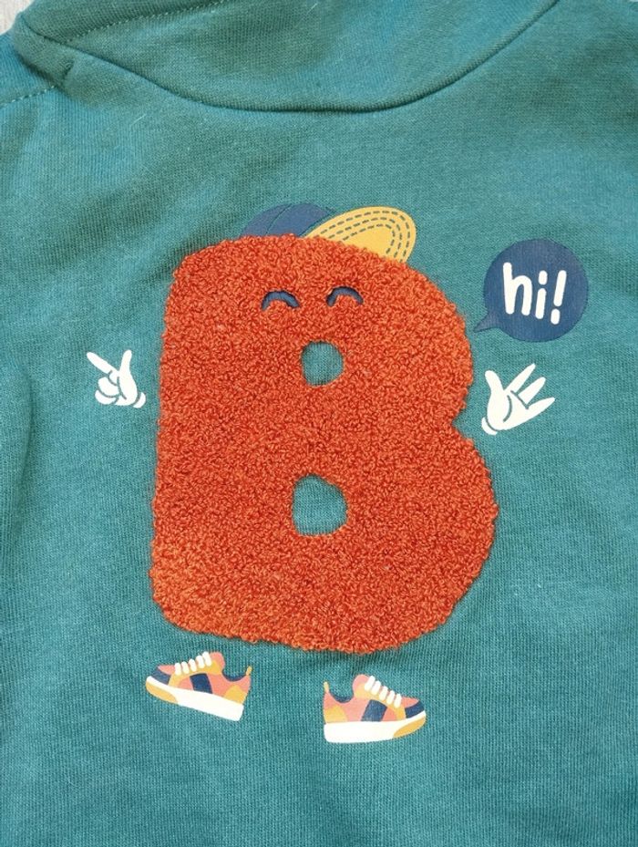 Ensemble jogging mignon 12 mois garçon In Extenso vert - photo numéro 4