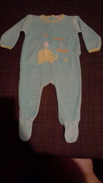 Grenouillere en velours 6/9mois 71cm in extenso toutes saisons