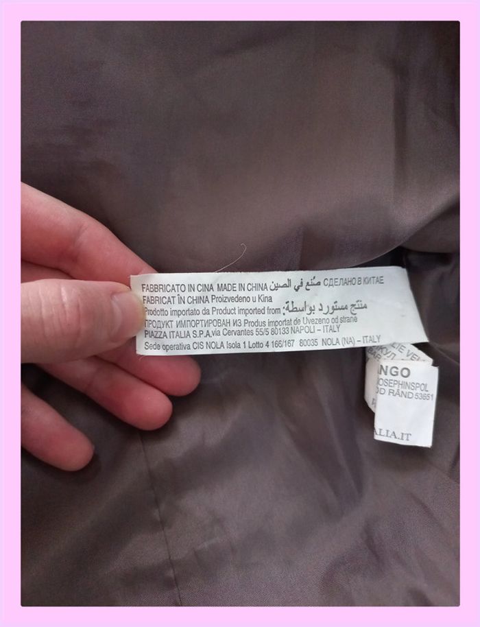 Trench-coat court Piazza Italia gris/taupe cintré - Taille S - Style chic décontracté - photo numéro 16