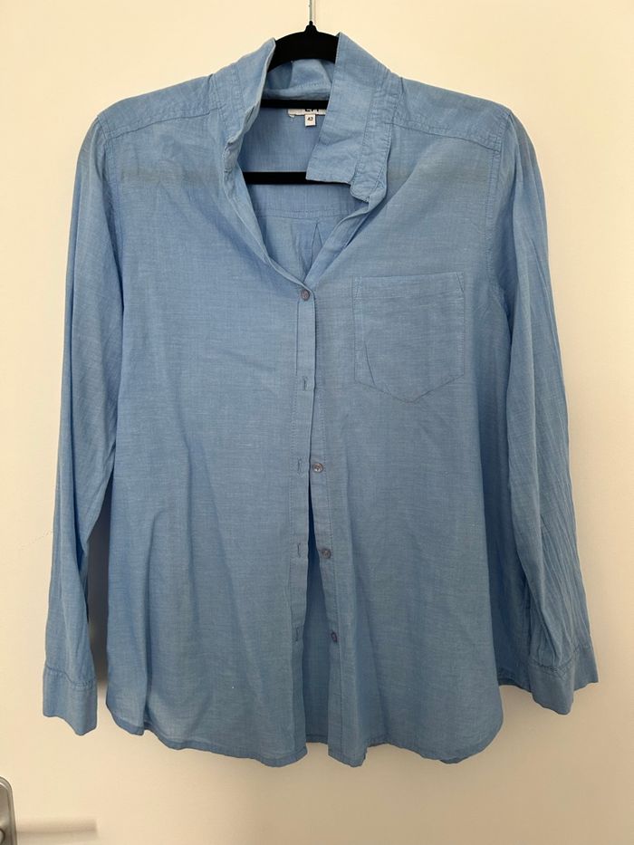 Chemise femme unie légère bleu ciel LaHalle 40