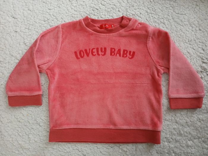 Pull en velours fille 12 mois