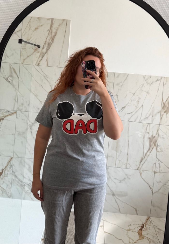 T-shirt Mickey dad gris - photo numéro 3