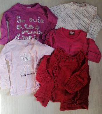 Lot de 5 tee-shirt manches longues 9 mois