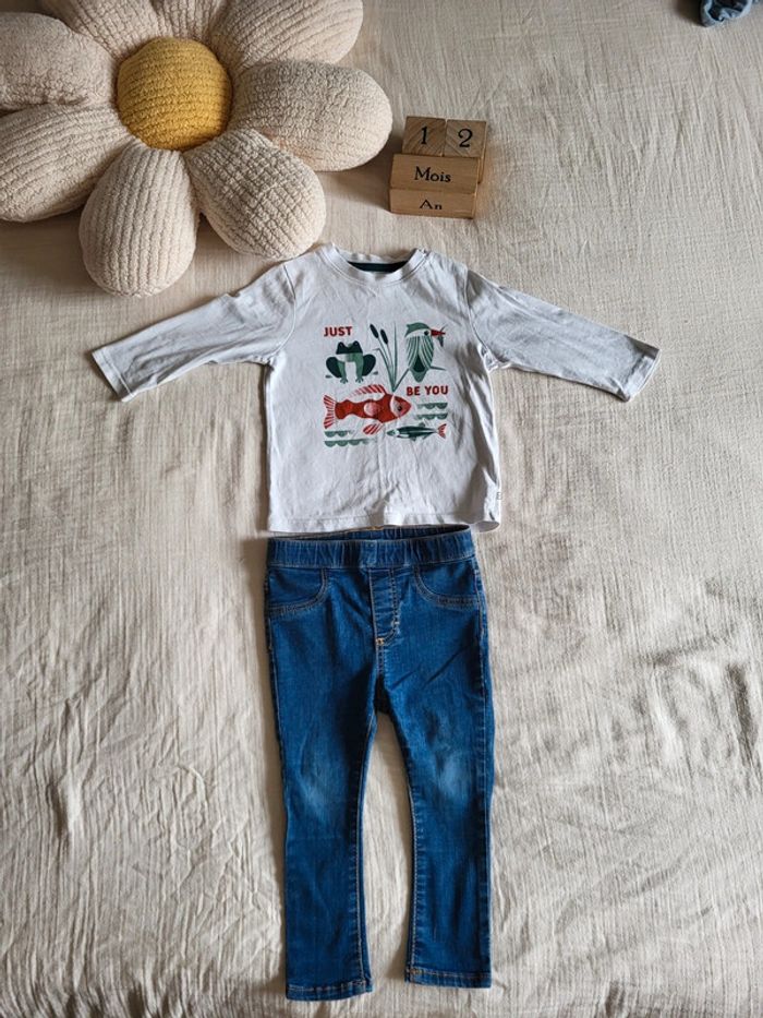 Idée ensemble bébé garçon 12mois automne hiver rentrée scolaire Septembre