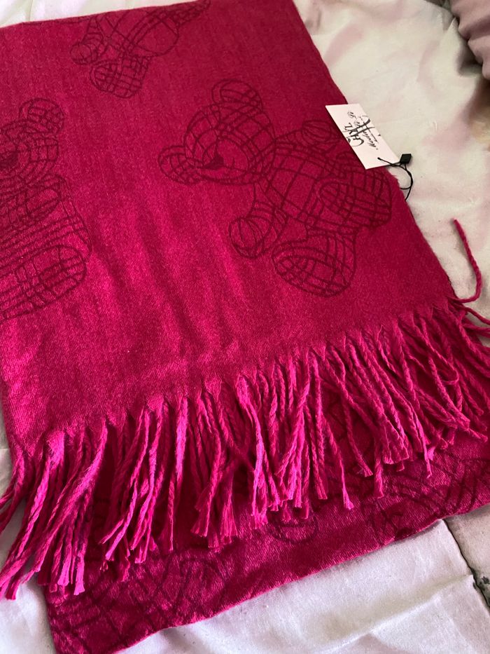 Écharpe fuschia motif ourson - photo numéro 6