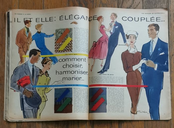 Ancien magazine Elle années 50 Vintage - photo numéro 3