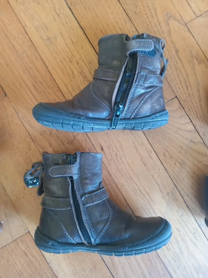 Lot 3 bottines cuir fille pointure 22 Shoopom / FR/ Aster - photo numéro 16