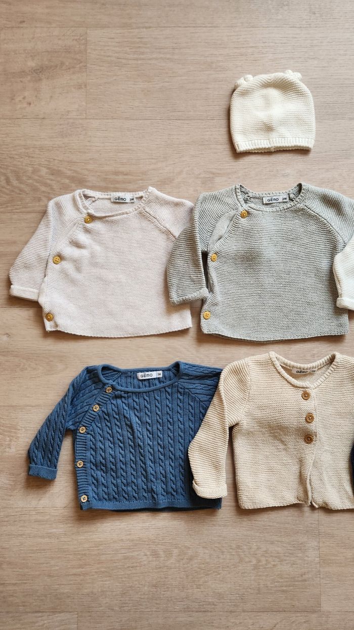Lot de gilets bébé mixte – Taille 3 mois - photo numéro 5