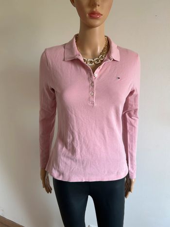 Polo rose à manches longues Tommy Hilfiger taille S TBE