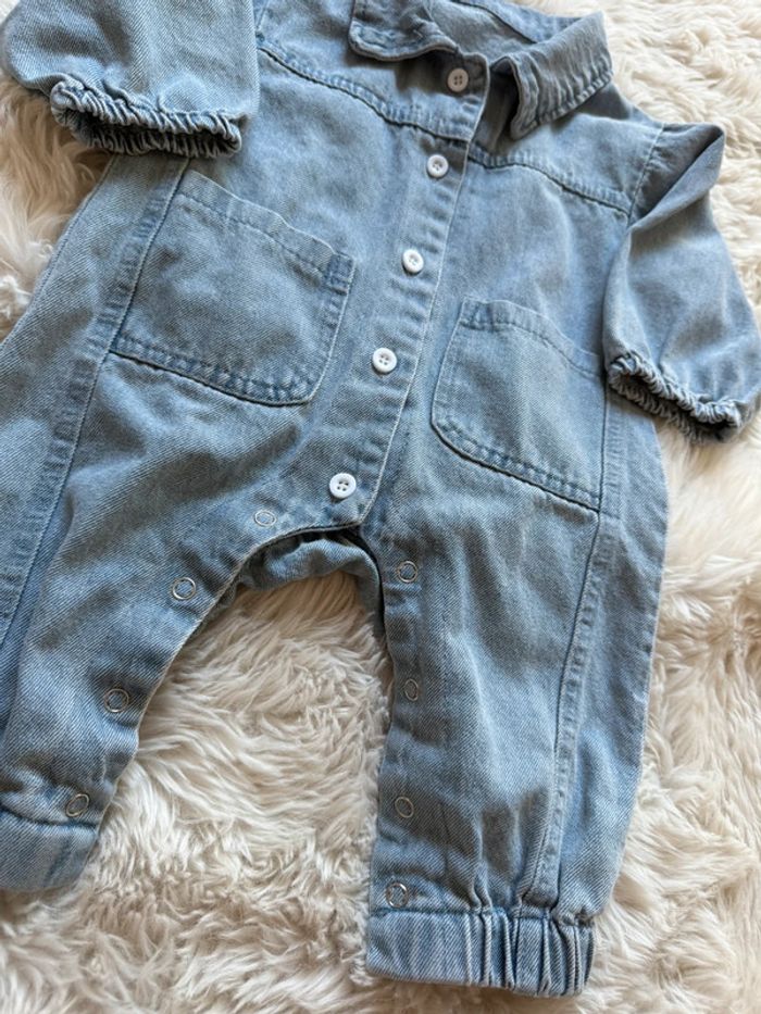 Combinaison en jean bébé fille - photo numéro 2