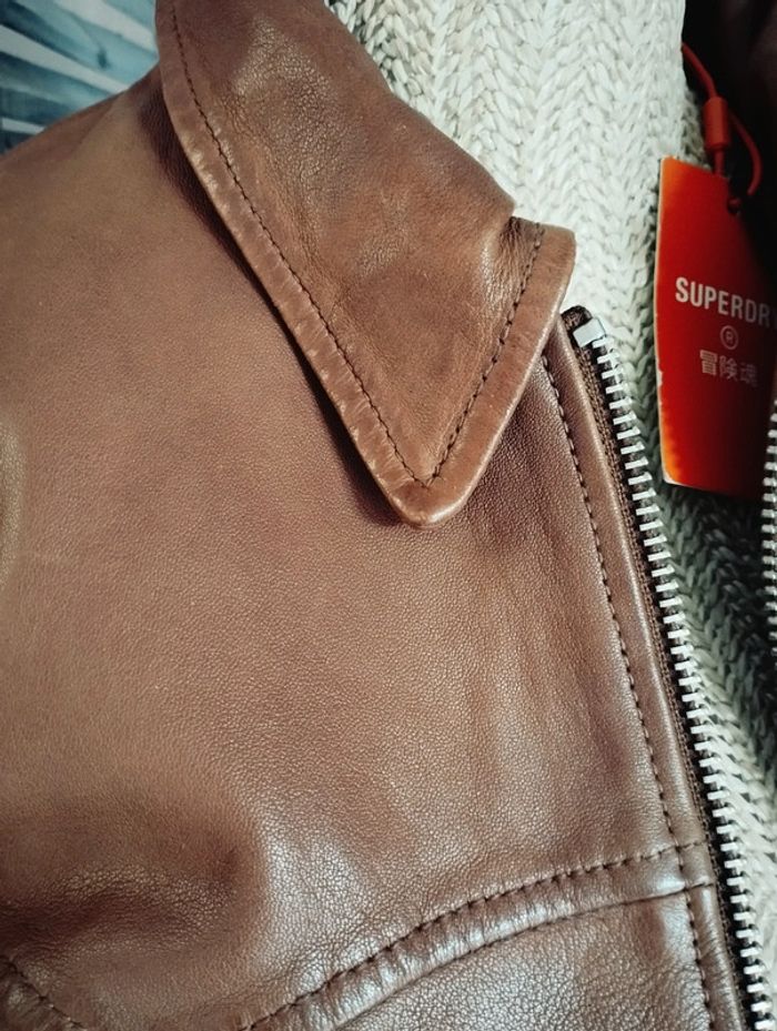 Blouson cuir Superdry - photo numéro 4