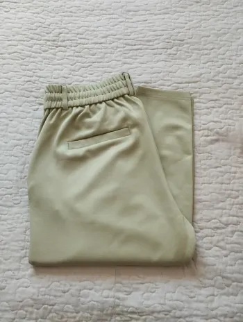 Pantalon vert pomme droit et classique été femme taille 40 New Yorker
