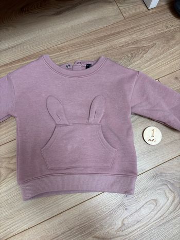 Pull rose lapin 12 mois