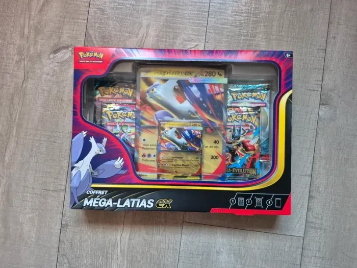 Pokémon Coffret 4 boosters Méga-Latias EX Méga Évolution ME01 Fr Neuf Scellé