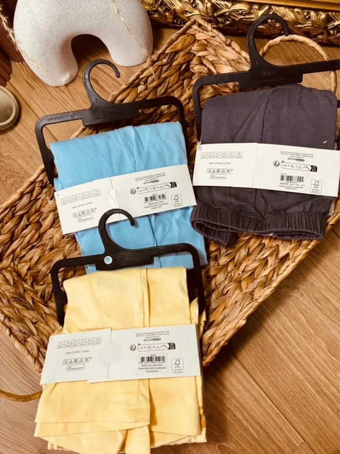 Taille 2-3 ans lot de 3 pyjamas 2 pièces coton fille Tex bleu jaune gris Neufs 🩷 - photo numéro 8