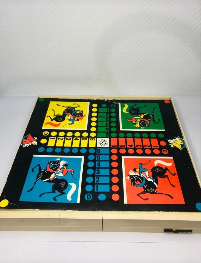 Multijeux Tablajeux (jeu des petits chevaux, jeu de l’oie, loto, dominos...) vintage - photo numéro 7