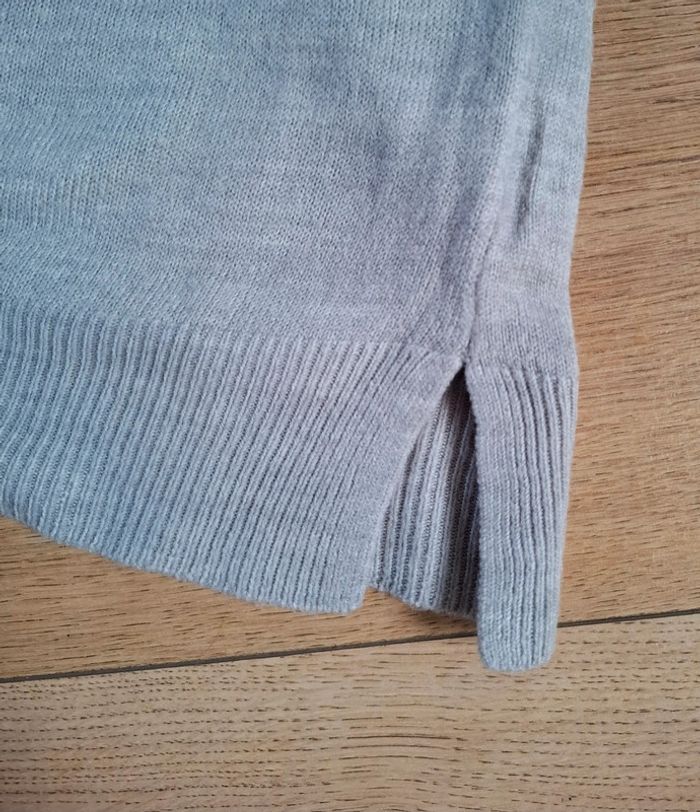 Pull fin gris à col V Gémo taille S - photo numéro 6