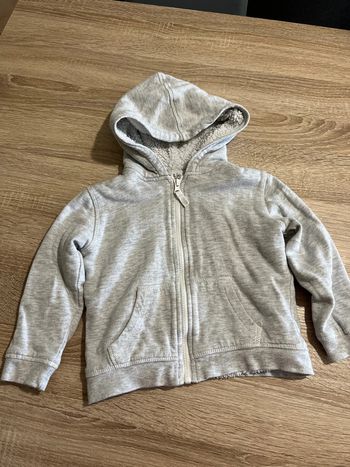 Veste grise en moumoute