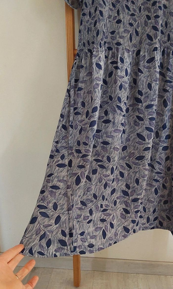 Robe fluide imprimée dans les tons de violet,lila et parme. T 42 - photo numéro 9