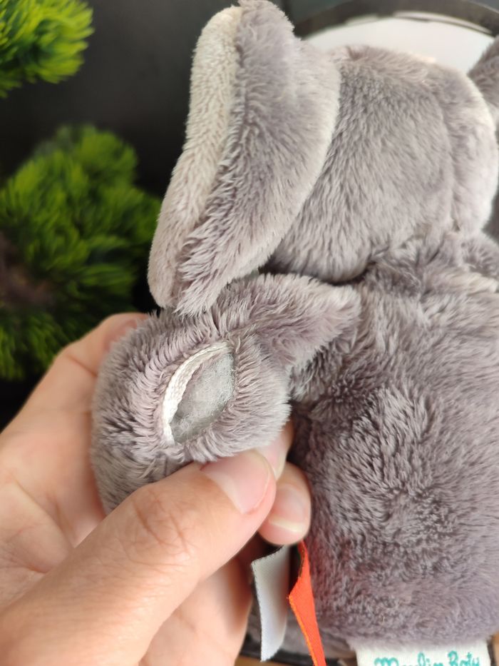 peluche éléphant moulin roty les tout doux machines de l'île gris blanc DD003469 - photo numéro 3