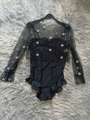 Maillot de bain 1 pièce avec haut en voile fille 14 ans 