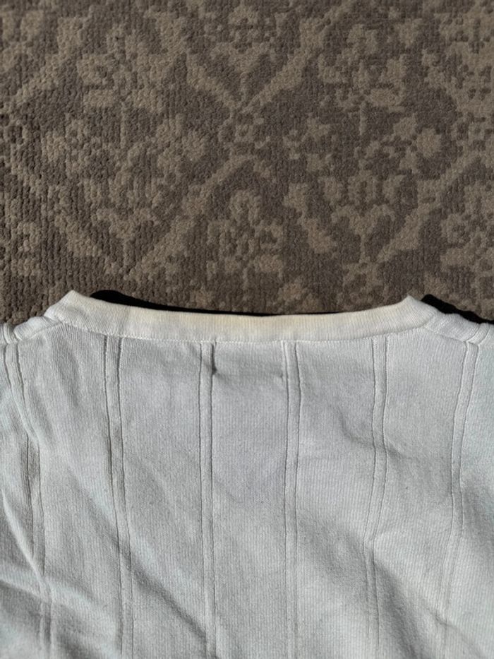 Pull blanc col V Dockers femme - Taille XL - photo numéro 6