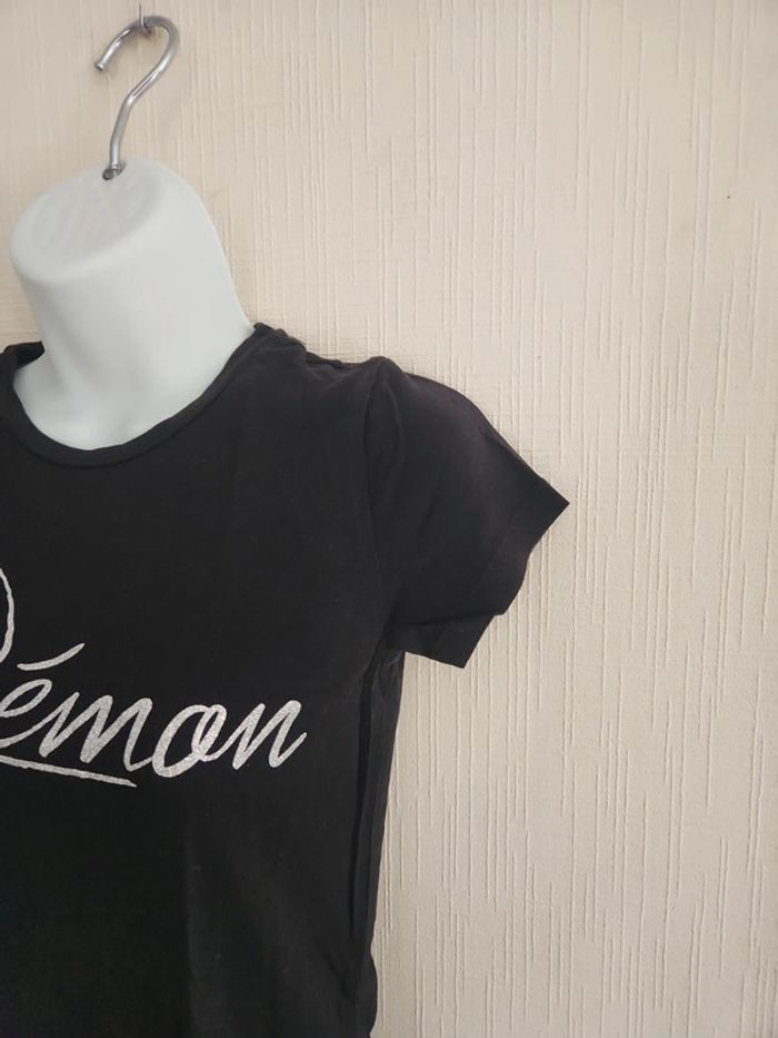 Tee-shirt manches courtes noir Le Temps des Cerises 🍒 XXS - photo numéro 3