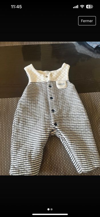 Grenouillère taille 1 mois