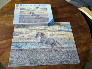 Joli puzzle Cheval sur la plage Ravensburger 500 pièces