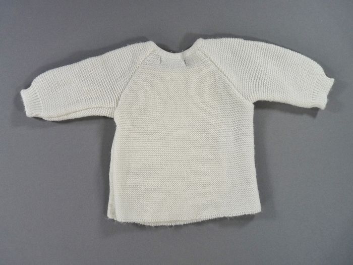 Gilet brassière tricot blanc Bébérêve 0 mois 50 cm mixte - photo numéro 3