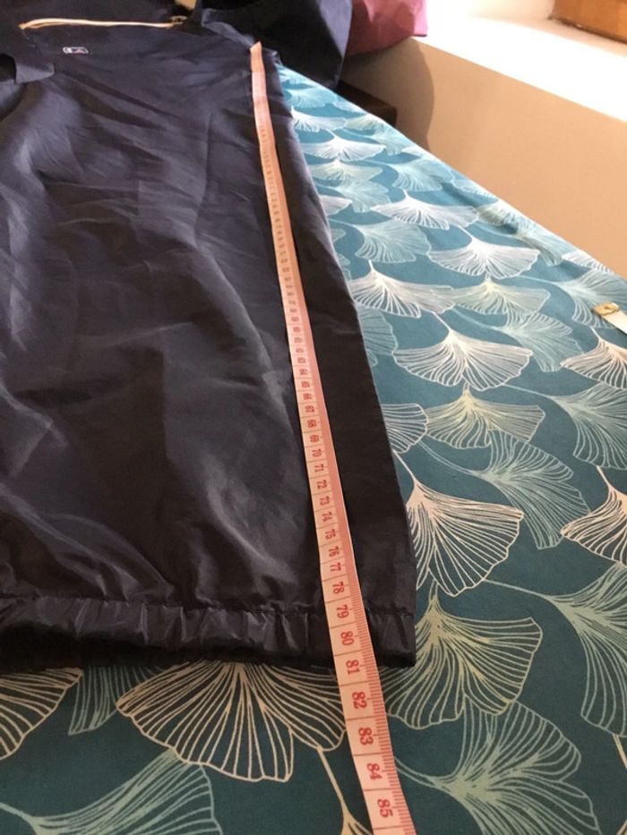 Coupe-vent 1/4zip à capuche pour homme Kway bleu marine fabriqué au Canada taille L 079 - photo numéro 14